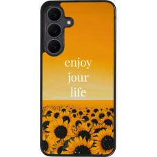 Samsung Galaxy S25 FE Case Hülle - Silikon schwarz Summer 2025 Enjoy your life