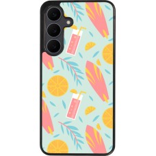 Samsung Galaxy S25 FE Case Hülle - Silikon schwarz Summer 2025 Pattern citron