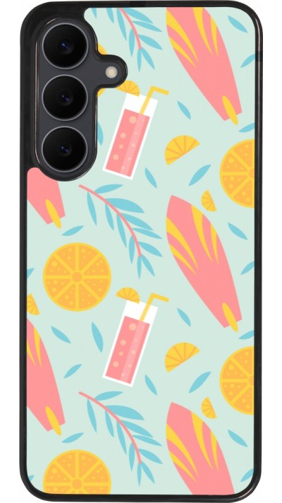 Samsung Galaxy S25 FE Case Hülle - Silikon schwarz Summer 2025 Pattern citron