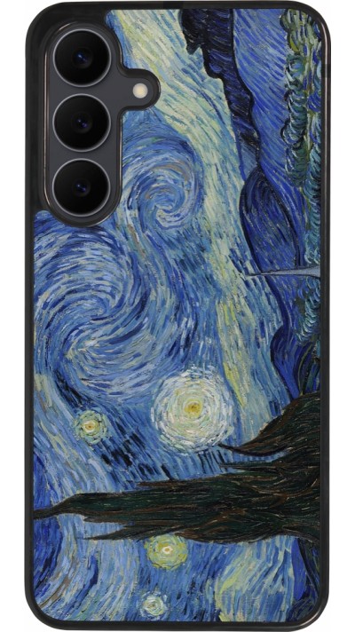 Samsung Galaxy S25 FE Case Hülle - Silikon schwarz Kunstbild - Sternennacht - Van Gogh