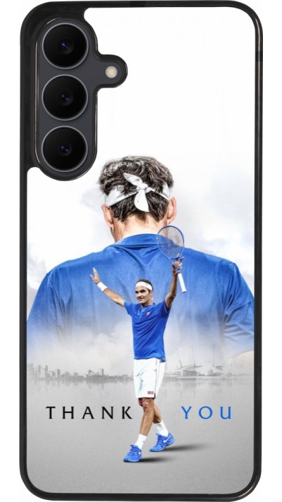 Coque Samsung Galaxy S25 FE - Silicone rigide noir Thank you Roger