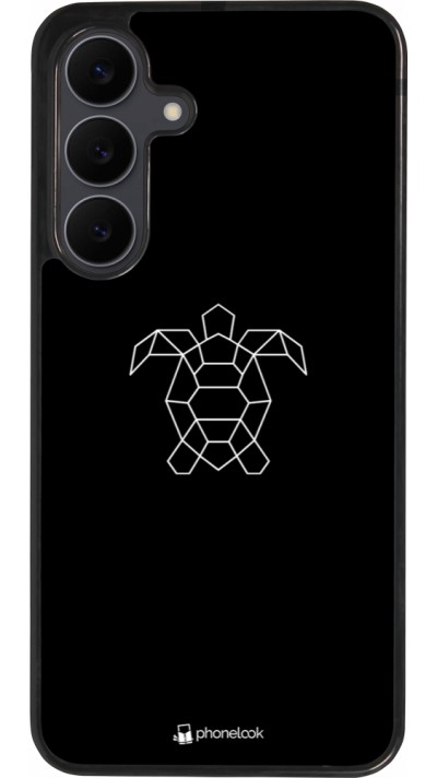 Coque Samsung Galaxy S25 FE - Silicone rigide noir Turtles lines on black