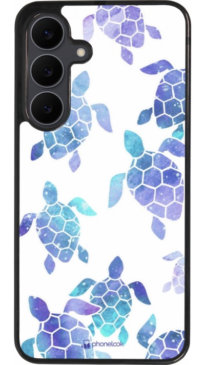 Coque Samsung Galaxy S25 FE - Silicone rigide noir Turtles pattern watercolor