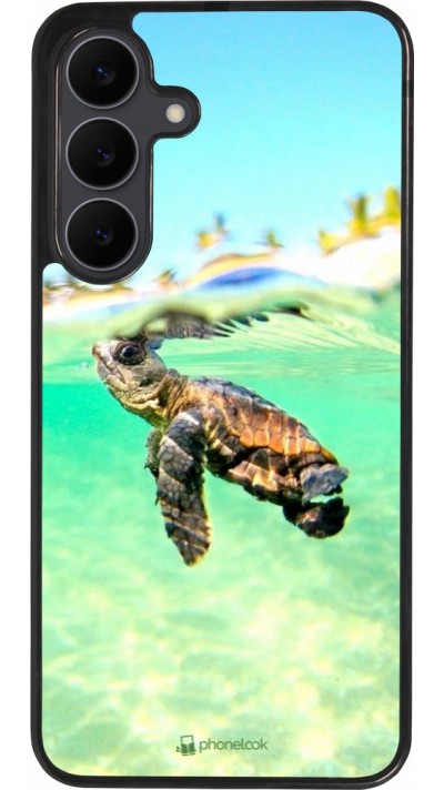 Coque Samsung Galaxy S25 FE - Silicone rigide noir Turtle Underwater