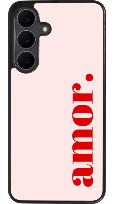 Samsung Galaxy S25 FE Case Hülle - Silikon schwarz Valentine 2024 amor