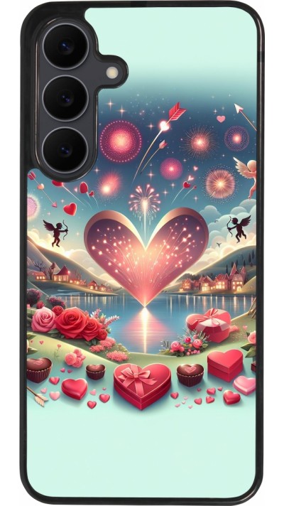 Coque Samsung Galaxy S25 FE - Silicone rigide noir Valentine 2025 Chic