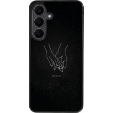 Coque Samsung Galaxy S25 FE - Silicone rigide noir Valentine 2023 hands forever
