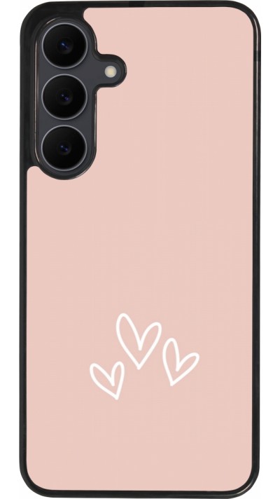Samsung Galaxy S25 FE Case Hülle - Silikon schwarz Valentine 2023 three minimalist hearts
