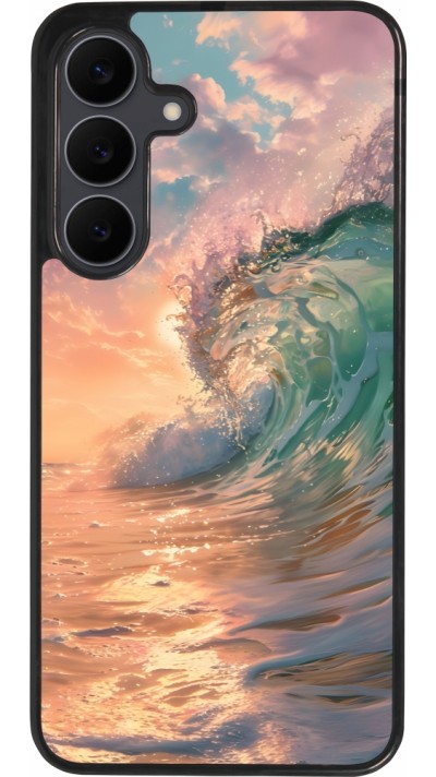 Coque Samsung Galaxy S25 FE - Silicone rigide noir Wave Sunset