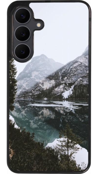 Coque Samsung Galaxy S25 FE - Silicone rigide noir Winter 22 snowy mountain and lake