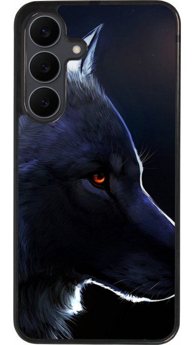 Coque Samsung Galaxy S25 FE - Silicone rigide noir Wolf Shape