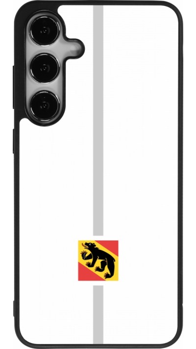 Coque Samsung Galaxy S25+ - Silicone rigide noir Canton BE blanc