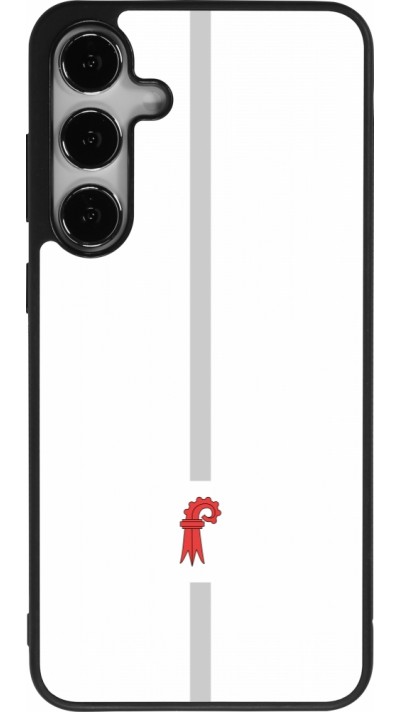 Coque Samsung Galaxy S25+ - Silicone rigide noir Canton BL blanc