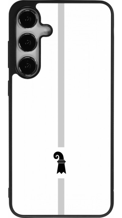 Coque Samsung Galaxy S25+ - Silicone rigide noir Canton BS blanc