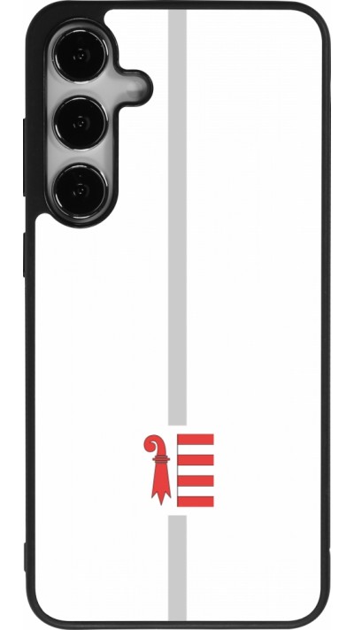 Coque Samsung Galaxy S25+ - Silicone rigide noir Canton JU blanc