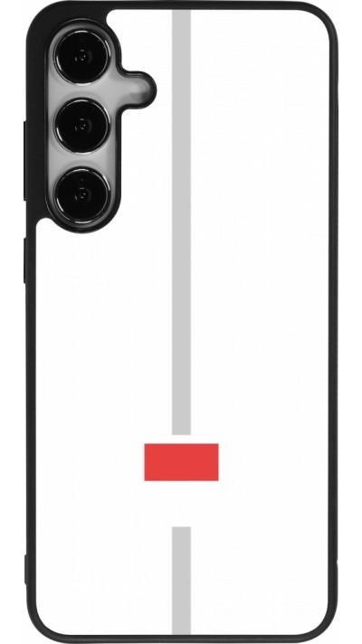 Coque Samsung Galaxy S25+ - Silicone rigide noir Canton SO blanc