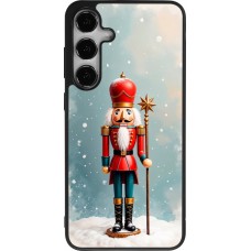 Coque Samsung Galaxy S25+ - Silicone rigide noir Christmas 25 Nutcracker Snow