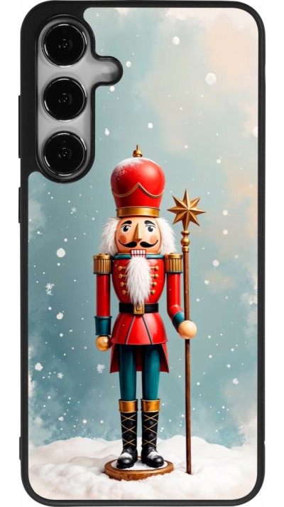 Samsung Galaxy S25+ Case Hülle - Silikon schwarz Christmas 25 Nutcracker Snow