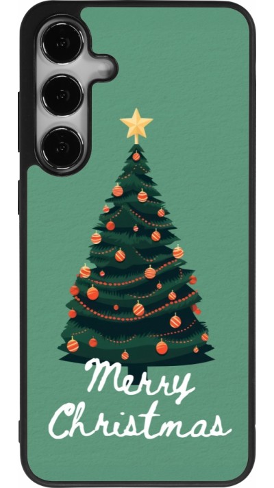 Coque Samsung Galaxy S25+ - Silicone rigide noir Christmas 25 Xmas Tree