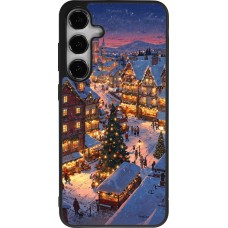 Coque Samsung Galaxy S25+ - Silicone rigide noir Christmas 25 Xmas Village