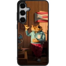 Coque Samsung Galaxy S25+ - Silicone rigide noir Dancing frog DTMF