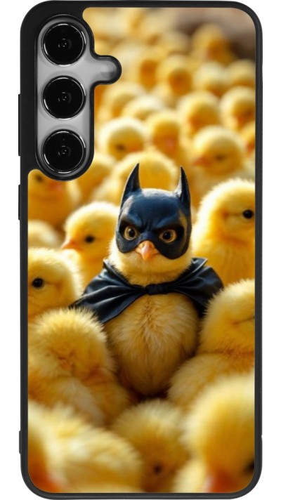 Coque Samsung Galaxy S25+ - Silicone rigide noir Easter 2026 Chicken Batman