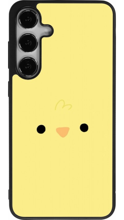 Coque Samsung Galaxy S25+ - Silicone rigide noir Easter 2026 Little chicken