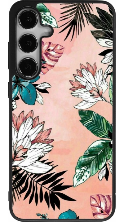 Coque Samsung Galaxy S25+ - Silicone rigide noir Flowers Artprint