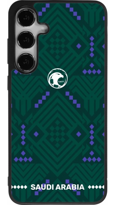Coque Samsung Galaxy S25+ - Silicone rigide noir Maillot de football Arabie saoudite 2026 personnalisable