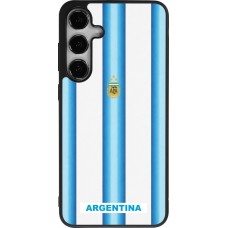 Coque Samsung Galaxy S25+ - Silicone rigide noir Maillot de football Argentine 2026 personnalisable