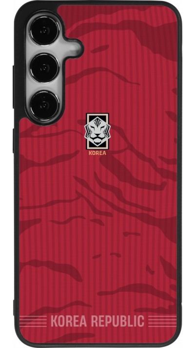 Coque Samsung Galaxy S25+ - Silicone rigide noir Maillot de football Corée du Sud 2026 personnalisable