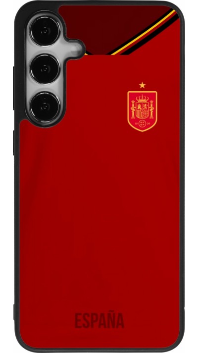 Coque Samsung Galaxy S25+ - Silicone rigide noir Maillot de football Espagne 2022 personnalisable