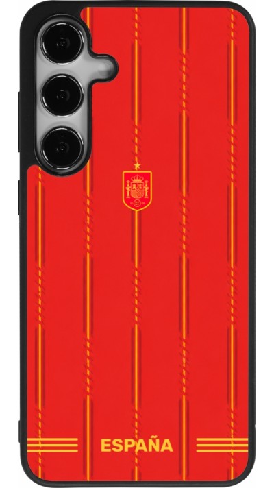 Coque Samsung Galaxy S25+ - Silicone rigide noir Maillot de football Espagne 2026 personnalisable
