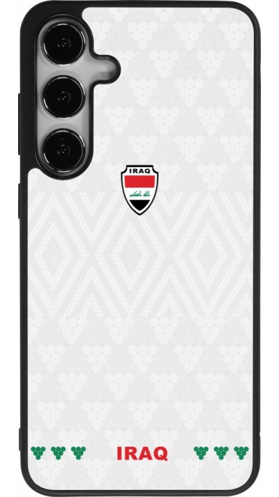Coque Samsung Galaxy S25+ - Silicone rigide noir Maillot de football Irak 2026 personnalisable