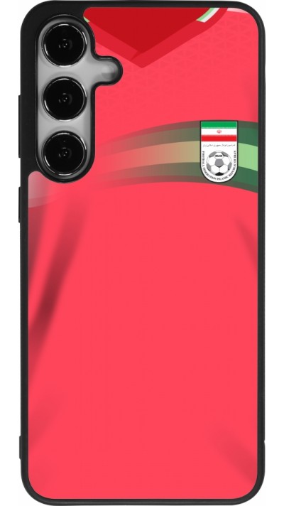 Coque Samsung Galaxy S25+ - Silicone rigide noir Maillot de football Iran 2022 personnalisable