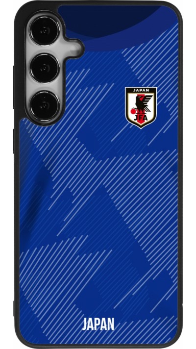Coque Samsung Galaxy S25+ - Silicone rigide noir Maillot de football Japon 2022 personnalisable
