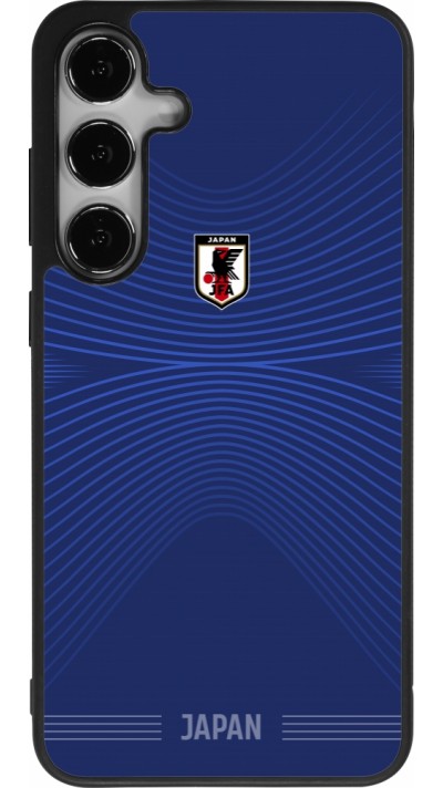 Coque Samsung Galaxy S25+ - Silicone rigide noir Maillot de football Japon 2026 personnalisable