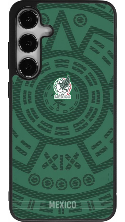 Coque Samsung Galaxy S25+ - Silicone rigide noir Maillot de football Mexique 2026 personnalisable