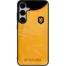 Coque Samsung Galaxy S25+ - Silicone rigide noir Maillot de football Pays-Bas 2022 personnalisable