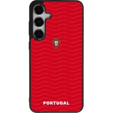 Coque Samsung Galaxy S25+ - Silicone rigide noir Maillot de football Portugal 2026 personnalisable