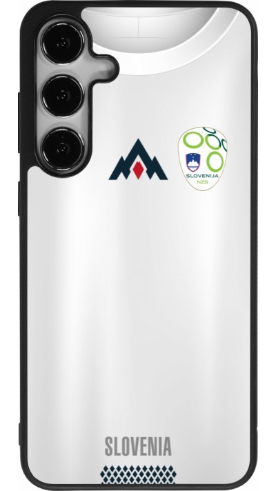 Coque Samsung Galaxy S25+ - Silicone rigide noir Maillot de football Slovénie