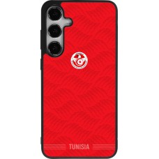 Coque Samsung Galaxy S25+ - Silicone rigide noir Maillot de football Tunisie 2026 personnalisable