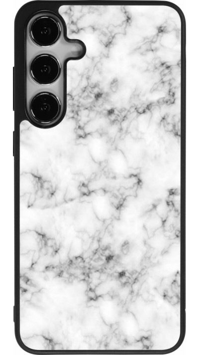 Coque Samsung Galaxy S25+ - Silicone rigide noir Marble 01