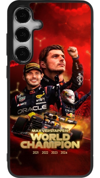 Coque Samsung Galaxy S25+ - Silicone rigide noir Max Verstappen Champion 2023