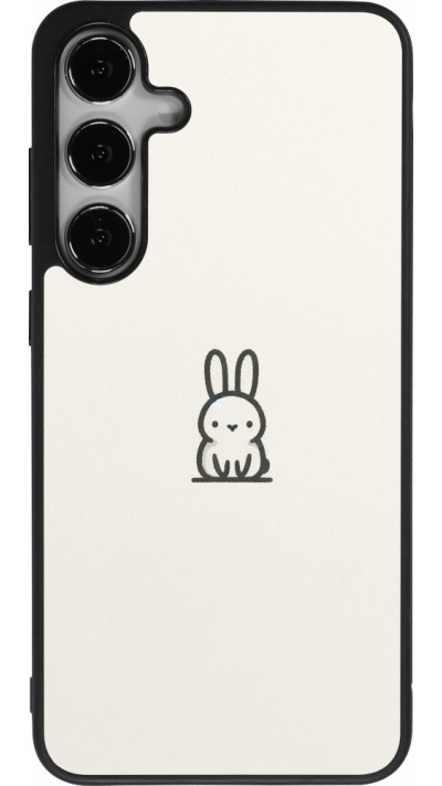 Coque Samsung Galaxy S25+ - Silicone rigide noir Minimal bunny cutie