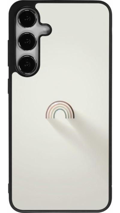 Coque Samsung Galaxy S25+ - Silicone rigide noir Mini Rainbow Minimal