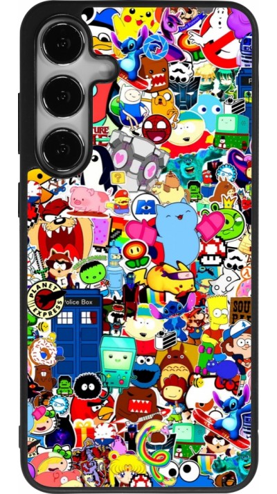 Coque Samsung Galaxy S25+ - Silicone rigide noir Mixed cartoons