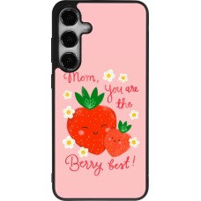 Coque Samsung Galaxy S25+ - Silicone rigide noir Mom 2026 Berry best