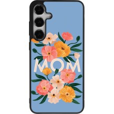 Coque Samsung Galaxy S25+ - Silicone rigide noir Mom 2026 Flowers