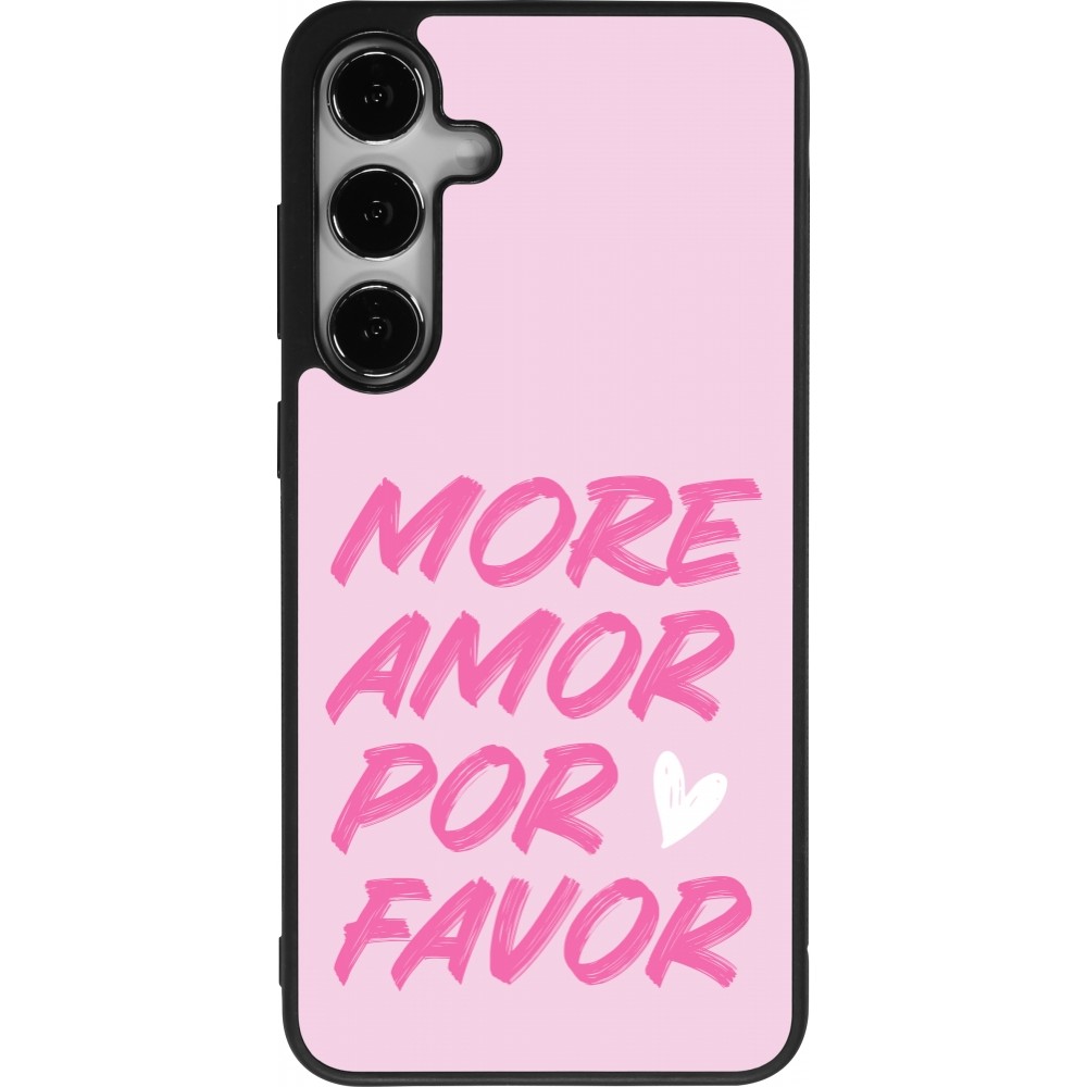 Coque Samsung Galaxy S25+ - Silicone rigide noir More amor porfavor